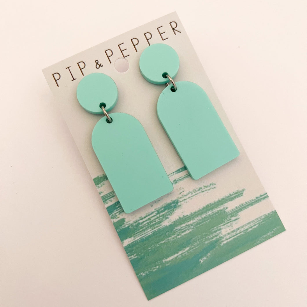 Short Arch Dangles (teal)